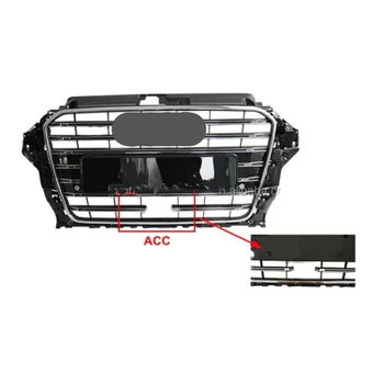 Ячеистая Решетка Сетка Черный Глянец Для Audi A3/S3 8V 2014 2015 2016 RS3 Quattro Стиль Шестигранная Сетка Передний Бампер Капот Решетка  5